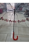 Dáždnik priesvitný mokré rúže 