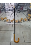 Dáždnik priesvitný mokré kvapky