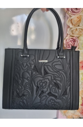 Čierna elegantná kabelka do ruky Silvia