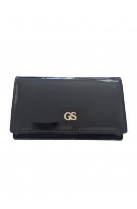 Kožená menšia čierna peňaženka Grosso