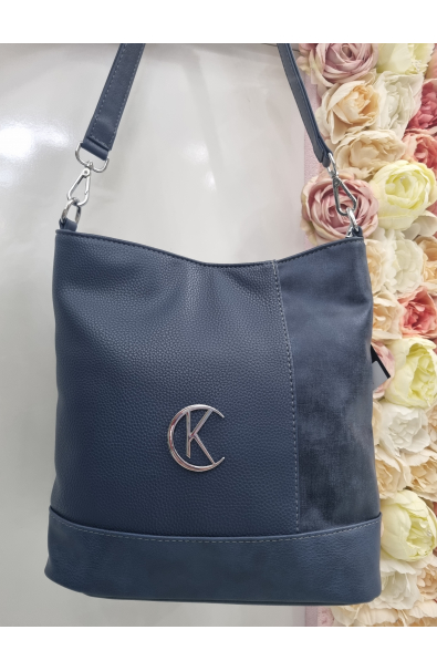 Modrá elegantná kabelka na plece Karen
