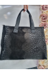 Čierna Kožená Crossbody kabelka Grosso