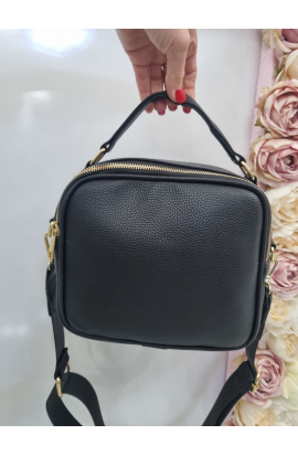 Čierna Crossbody kabelka Grosso