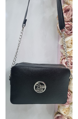 Štýlová čierna Crossbody kabelka Prestige