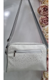 Strieborná menšia crossbody kabelka Grosso