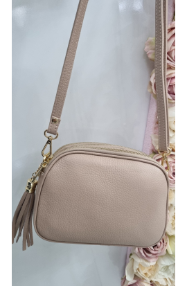 Ružová Kožená Crossbody kabelka Grosso