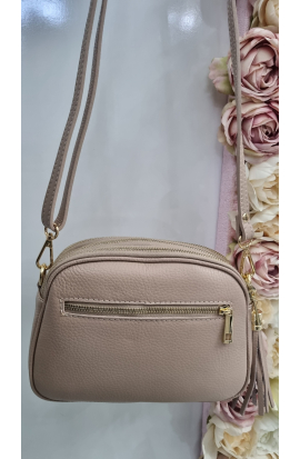 Ružová Kožená Crossbody kabelka Grosso