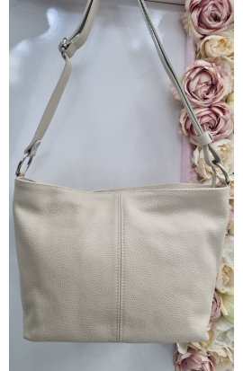 Béžová Kožená Crossbody kabelka Grosso
