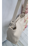 Béžová Kožená Crossbody kabelka Grosso