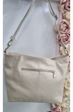 Béžová Kožená Crossbody kabelka Grosso