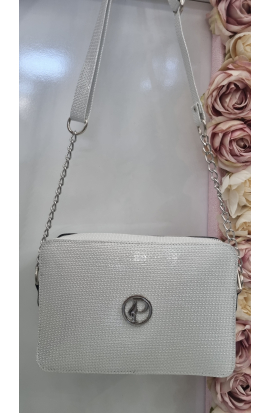 Štýlová strieborná crossbody kabelka Prestige
