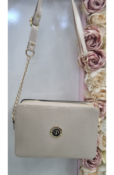 Štýlová zlatá crossbody kabelka Prestige