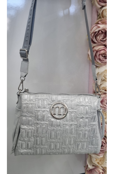 Štýlová strieborná crossbody kabelka Monnari