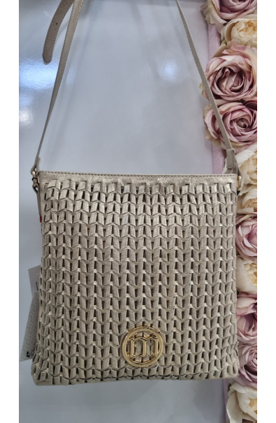 Štýlová zlatá crossbody kabelka Monnari
