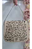 Trendy béžová crossbody kabelka Grosso