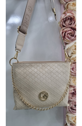 Štýlová béžová Crossbody kabelka Grosso