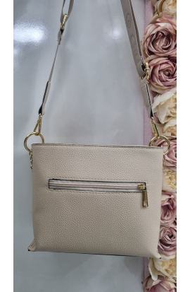 Štýlová béžová Crossbody kabelka Grosso