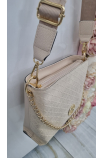 Štýlová béžová Crossbody kabelka Grosso