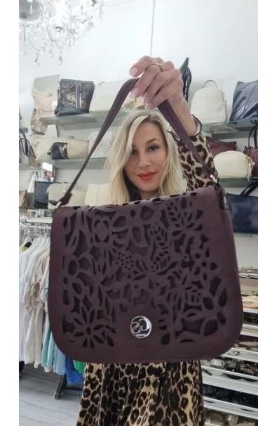 Trendy bordová crossbody kabelka Grosso