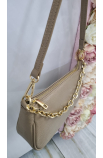 Hnedá kožená crossbody kabelka Vera Leppe