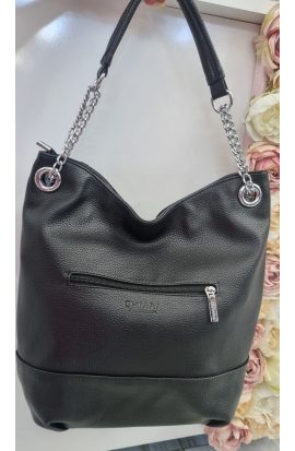 Čierna kabelka na plece Chiara