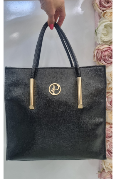 Čierna kabelka do ruky Prestige