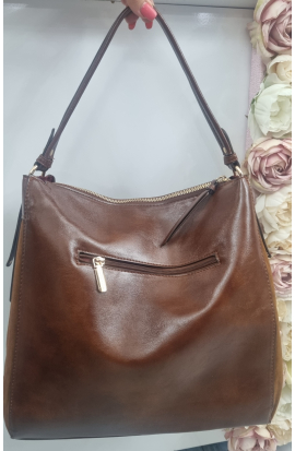 Hned&aacute; kabelka z br&uacute;senej kože Coconuda