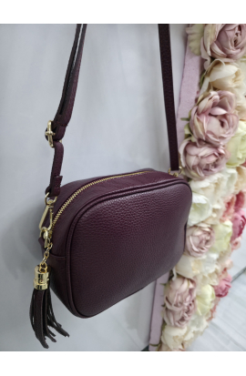 Bordov&aacute; crossbody kabelka Grosso