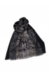 Kašmírový čierny dámsky šál