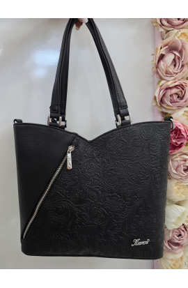 Dámska čierna kabelka cez plece Karen