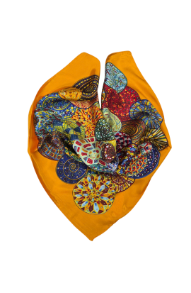Šatka farebná s hodvábom