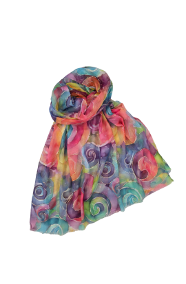 Šál farebný s hodvábom