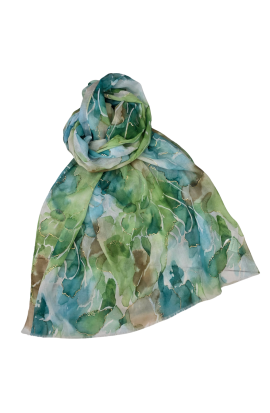 Šál farebný s hodvábom