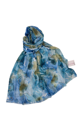 Šál farebný s hodvábom