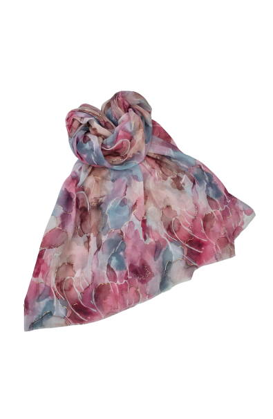 Šál farebný s hodvábom