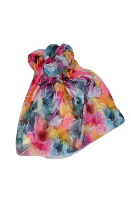 Šál farebný s hodvábom