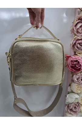 Zlato-biela Crossbody kabelka Grosso