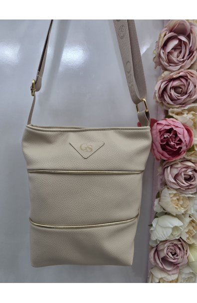 Béžová crossbody kabelka Grosso