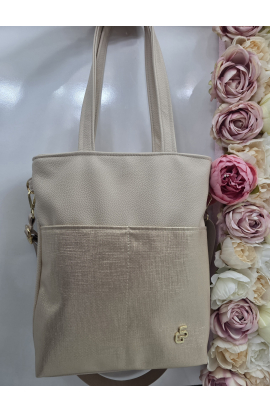 Béžová kabelka do ruky Grosso