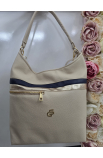 Štýlová béžová kabelka na plece Grosso