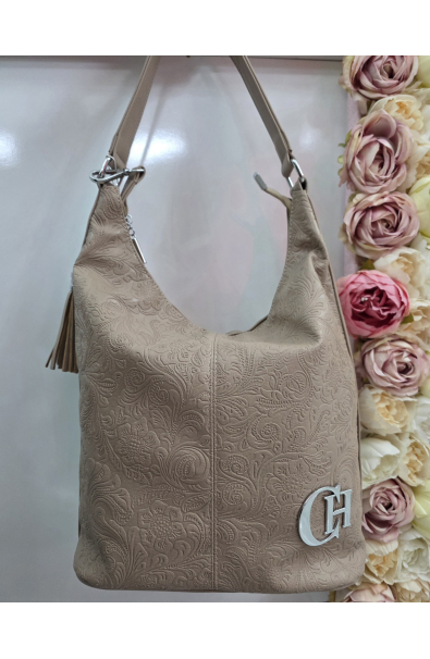 Slabo-hnedá kabelka na plece Chiara