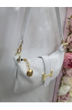 Béžová kožená crossbody kabelka Italy