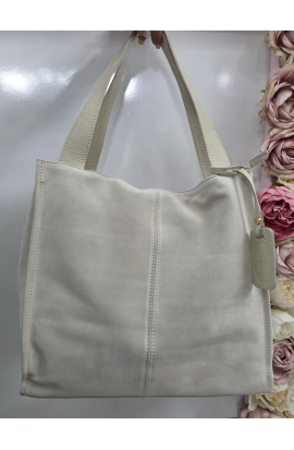 Kožen&aacute; biela crossbody kabelka Vera Pelle