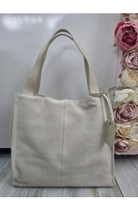 Kožená biela crossbody kabelka Vera Pelle