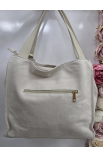 Kožená biela crossbody kabelka Vera Pelle