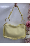 Žltá kožená crossbody kabelka Grosso