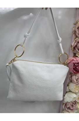 Žltá kožená crossbody kabelka Grosso