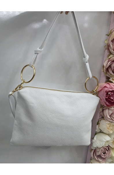 Žltá kožená crossbody kabelka Grosso