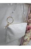 Žltá kožená crossbody kabelka Grosso