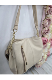 Béžová kabelka s reťazkovým ramienkom Grosso